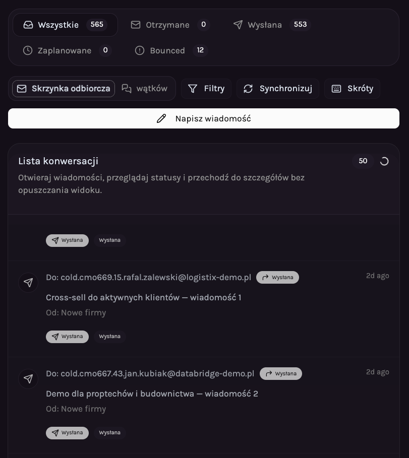 ProperSend unibox - wspólna skrzynka odbiorcza